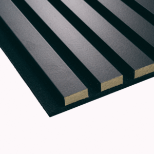 Czarne matowe lamele ścienne na filcu 275x31cm PREMIUM