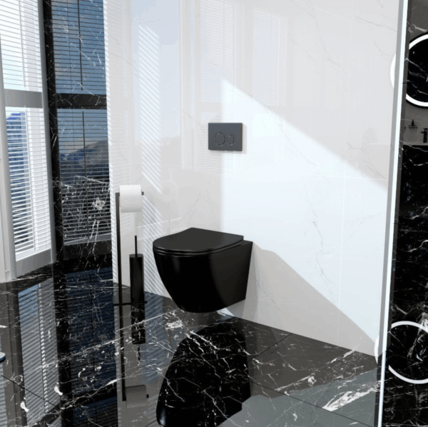 Miska WC Sinto 3.0 BLACK wisząca - obrazek 2